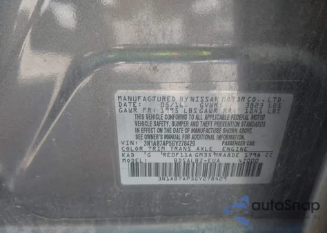 2016 Nissan Sentra Fe+ S/S/Sl/Sr/Sv from USA, damaged, VIN 3N1AB7AP5GY278429